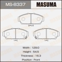Колодки тормозные Honda Integra 93-01, Orthia 96-02 передние MASUMA MS-8337