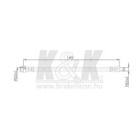 Шланг тормозной KиK FT0106 OPEL CORSA Rear Right/Left