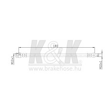Шланг тормозной KиK FT0106 OPEL CORSA Rear Right/Left