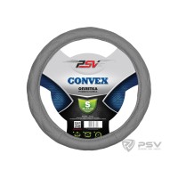 Оплетка руля S PSV Convex кожа стеганая серая
