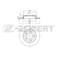 Диск тормозной Mazda 3 03- задний 265 х 11 Zekkert BS5267