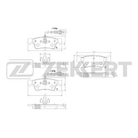 Колодки тормозные ZEKKERT BS1374 диск. задн. с датчиком VW Touareg 02-