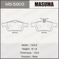 Колодки тормозные Ford Focus II 04-, III 11-; Mazda 3 (BK, BL) 03-14, Volvo S40 04- задние Masuma MS-5903