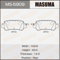 Колодки тормозные Mazda CX-5 11-17 задние MASUMA MS5909