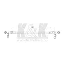 Шланг тормозной K&K FT0142 BMW: 1 (E81, E87) 1.6I-2.0 / 1.8D / 2.0D 04- Rear
