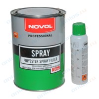 Шпатлевка жидкая Novol Spray + отвердитель 1,2 кг