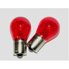 Лампа 12 В 21 Вт 1-контактная металлический цоколь красная Vegas 10 шт. AVS A78180S