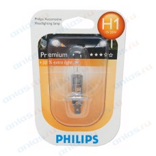 Лампа 12 В H1 55 Вт дальнего света +30% блистер Philips 12258PRB1 (бл.)