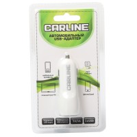 Адаптер 12/24 В USB 1 вход в прикуриватель (1 А) белый в блистере Carline ch-1uw