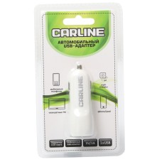 Адаптер 12/24 В USB 1 вход в прикуриватель (1 А) белый в блистере Carline ch-1uw