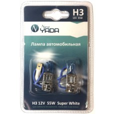 Лампа H3 12V 55W Nord YADA SUPER WHITE (NEWблистер:к-т2шт)