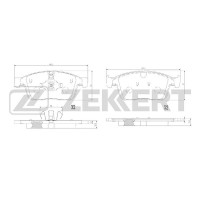 Колодки тормозные Volvo XC60 13- передние дисковые (GDB2146) Zekkert BS-1398