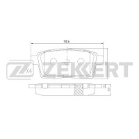 Колодки тормозные Mazda CX-7 (ER) 06-, CX-9 (TB) 07- задние дисковые (GDB3472) Zekkert BS-1229