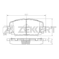 Колодки тормозные Toyota Yaris/Viiz (P9, P13) 05- передние (Advics) Zekkert BS-2079