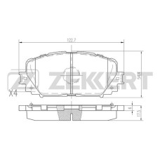 Колодки тормозные Toyota Yaris/Viiz (P9, P13) 05- передние (Advics) Zekkert BS-2079
