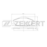 Колодки тормозные Peugeot 3008 09-, Peugeot 308 07- передние дисковые (GDB1761) Zekkert BS-2825