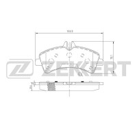 Колодки тормозные MB Sprinter (906) 06-; VW Crafter 30-35 06- задние дисковые (GDB1699) Zekkert BS-2185