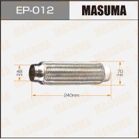 Гофра глушителя 48 x 240 Masuma EP012
