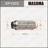 Гофра глушителя 51 x 200 Masuma EP023