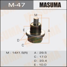 Болт слива масла M14 x 1.5 с магнитом Honda; Isuzu MASUMA M-47