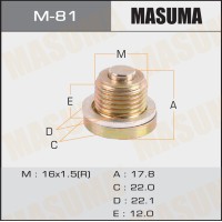 Болт слива масла M16 x 1.5 с магнитом Masuma M-81