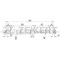 Амортизатор багажника ZEKKERT GF1602 Hyundai Elantra 00-