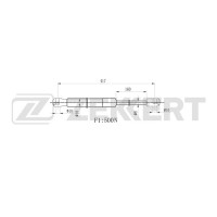 Амортизатор багажника ZEKKERT GF1794 RENAULT Megane II 02-