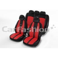 Чехлы Major текстиль черно-красные AirBag CarFashion 10025