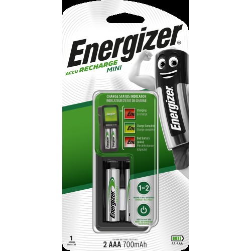 Зарядное устройство Energizer для батареек-аккумуляторов Mini (AAA-мизинчиковые) 700 мАч 2 шт. NH12