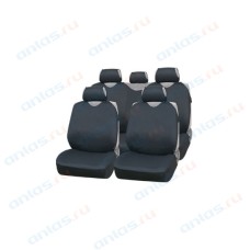 Чехлы - майки комплект R-1 plus закрытые сиденья полиэстер черные Autoprofi R-902P BK