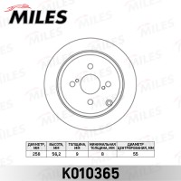 Диск тормозной Toyota Corolla (E12) 1.4-1.8 02- задний Miles K010365