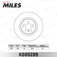 Диск тормозной MB ML W164/R W251 280-350 05- передний вентилируемый D=330 мм Miles K000205