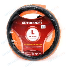Оплетка руля L Autoprofi Luxury кожа рельефная черная AP-265 BK (L)