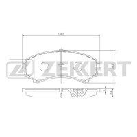 Колодки тормозные Mazda E-Serie 91-, MPV 95-; Mitsubishi Grandis передние дисковые (GDB3254) Zekkert BS-1140