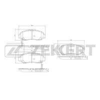 Колодки тормозные Honda Civic (FD, FA) 05-, FR-V 04-, Stream 01- передние Zekkert BS-2807