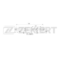 Амортизатор багажника ZEKKERT GF1384 NISSAN Serena (C23M) 92-