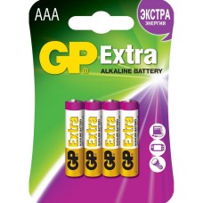 Батарейка LR03 GP Extra Alkaline AAA 24А GP блистер 4 шт., GP 24AX-2CR4 Extra
