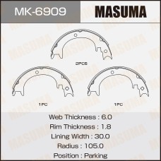 Колодки стояночного тормоза Mitsubishi Pajero 06- Masuma MK-6909
