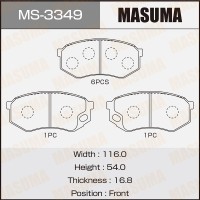 Колодки тормозные Mitsubishi (Fuso) Trucks Canter 91-02 передние MASUMA MS-3349