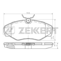Колодки тормозные ZEKKERT BS1007 диск. передн. Nissan Primastar (X83) 01-, Opel Vivaro A 01-, Renault Trafic I