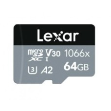Карта памяти Micro 64GB SDXC Lexar Class 10 с адаптером UHS-I (U3) V30 A2 1066x