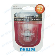Лампа 12 В H7 55 Вт Vision Plus галогенная блистер Philips 12972VP(бл.)