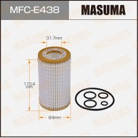 Фильтр масляный MB C (203,204) 97-, E (211,212) 96-, S (W221) 98- , Sprinter (906) 06- Masuma MFC-E438