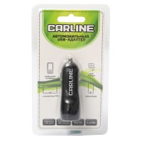 Адаптер 12/24 В USB 1 вход в прикуриватель (1 А) черный в блистере Carline ch-1ub