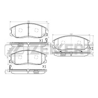Колодки тормозные Hyundai Santa Fe 01-, Terracan 01-, XG 98- передние дисковые (GDB3244) Zekkert BS-1794