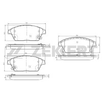 Колодки тормозные Chevrolet Cruze (J300) 09-, Orlando (J309) 11- передние дисковые (GDB1847) Zekkert BS-1286