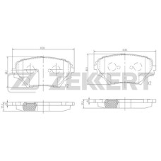 Колодки тормозные Toyota RAV 4 (A20) 00- передние дисковые (GDB3251) Zekkert BS-2701