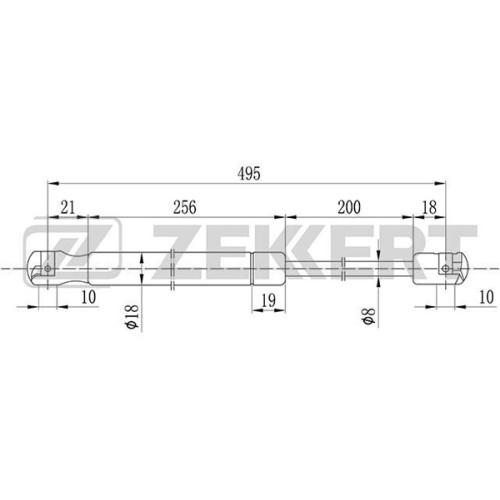 Амортизатор багажника ZEKKERT GF2095 Daewoo Matiz (M100,M150) 98-