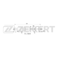 Амортизатор багажника ZEKKERT GF1999 Peugeot 308 07-