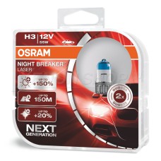 Лампа 12 В H3 55 Вт на п/туманные фары +150% Night Breaker Laser Osram